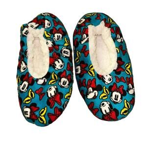 Minnie Mouse Plush Sherpa Lined Slippers Women's Small NWOT